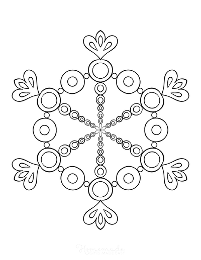 Snowflake Coloring Page for Adults Intricate 9