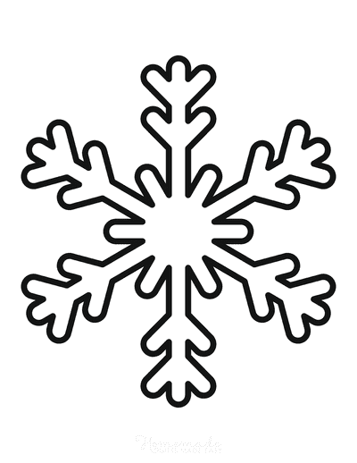 Snowflake Coloring Page Simple Outline 12