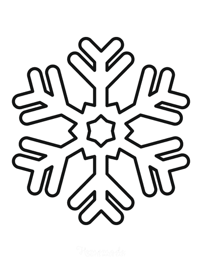 Blank Snowflakes Coloring Pages
