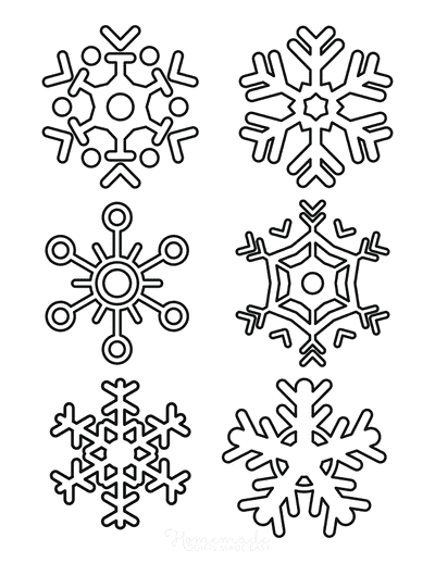 FREE Printable Snowflake Patterns (Large and Small Snowflakes)  Snowflake  drawing easy, Simple snowflake, Snowflake coloring pages