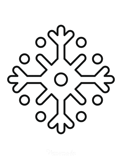 Snowflake Coloring Page Simple Outline 7
