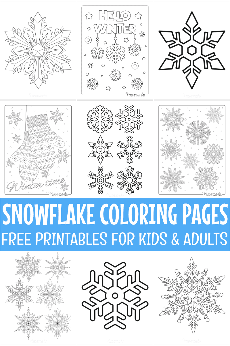 Snowflake Coloring Pages - Superstar Worksheets