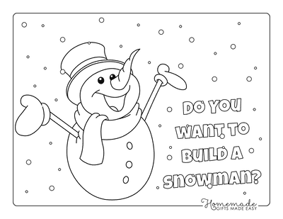 Snowman Coloring Pages Cute Smiling Frosty Snowman Top Hat