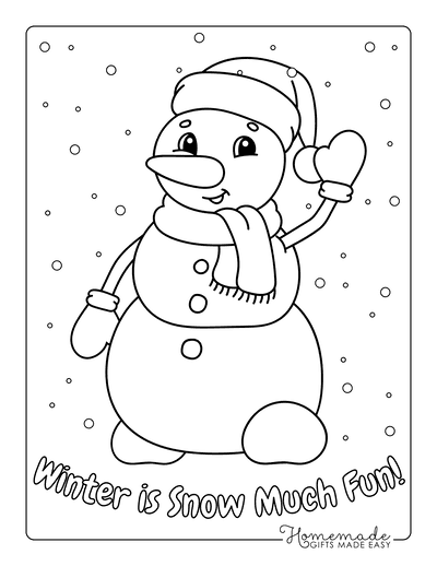 Best Snowman Coloring Pages for Kids & Adults