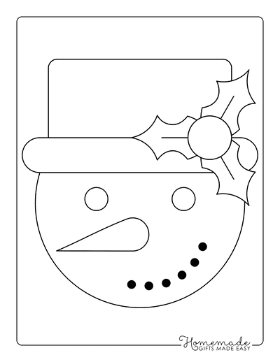 Snowman Coloring Pages Face Mask