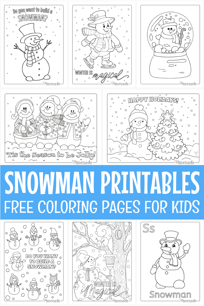 Free Printable Build A Snowman for Kids 