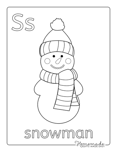 Snowman Coloring Pages for Kids & Adults