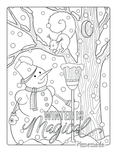 Free Printable Winter Coloring Pages for Kids & Adults