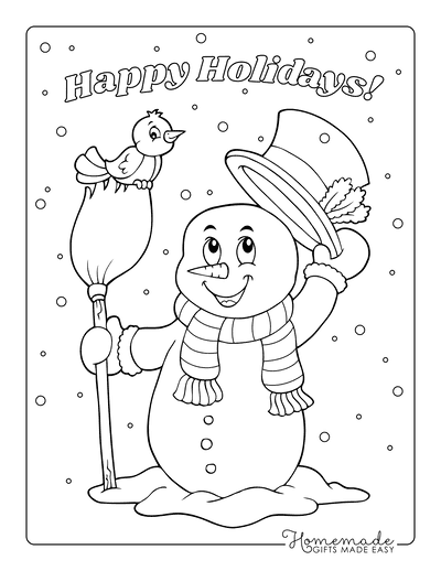 Download 60 Best Snowman Coloring Pages for Kids | Free Printables