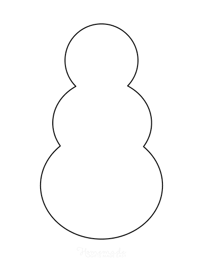 Snowman Template Outline Large