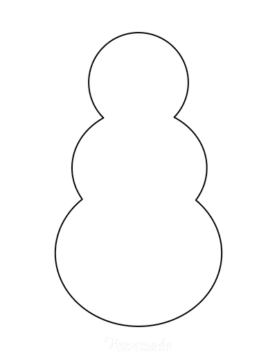 Snowman Template Printable Pattern