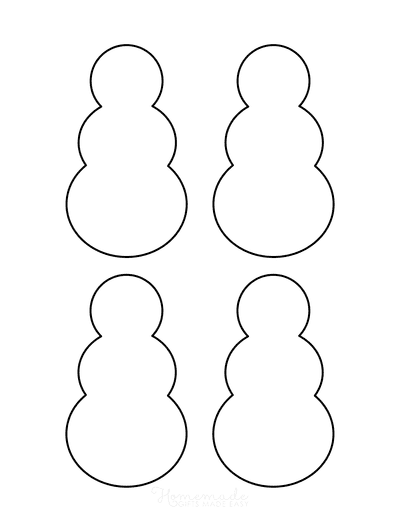 Snowman Template Outline Small