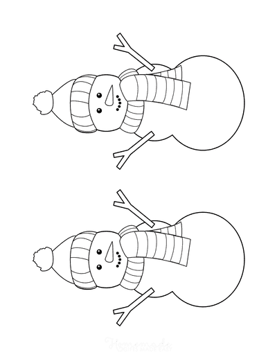 clipart snowman outline paper