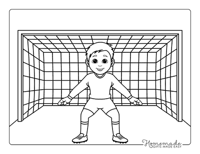 Soccer Coloring Pages Easy Cool Football Soccer Goalie