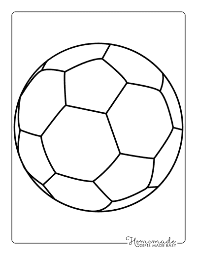 Soccer Coloring Pages Easy Soccer Ball Football to Color