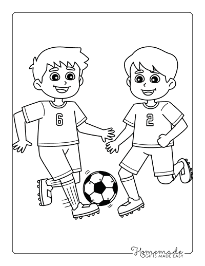 Soccer Coloring Pages Easy Soccer Players Cool Faceoff