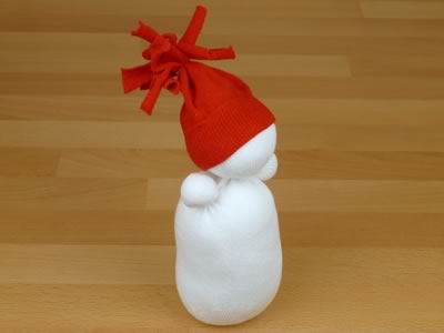 sock snowman - beanie pom pom