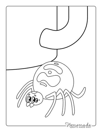 Spider Coloring Pages Cool Hand Drawn Cartoon Spider With Pattern