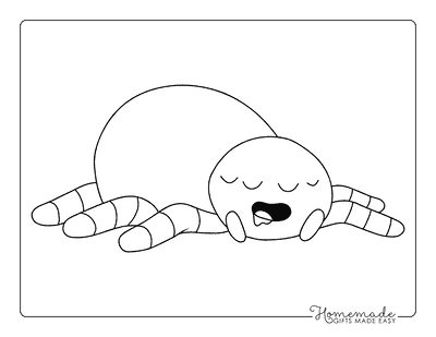 Spider Coloring Pages Kawaii Sleeping Spider Coloring Page