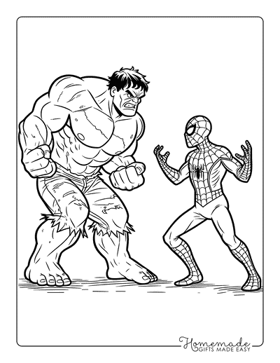 Spiderman Coloring Pages Spiderman Calming Hulk