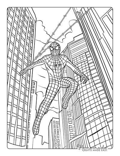 Spiderman Coloring Pages Spiderman Double Web Swing