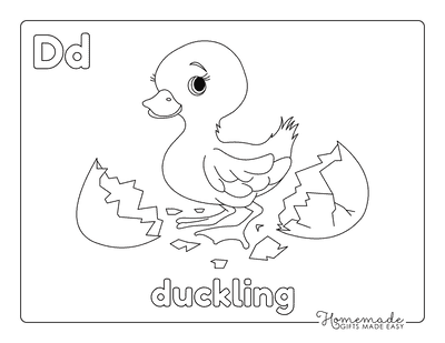 Spring Coloring Pages Cute Duck Hatching