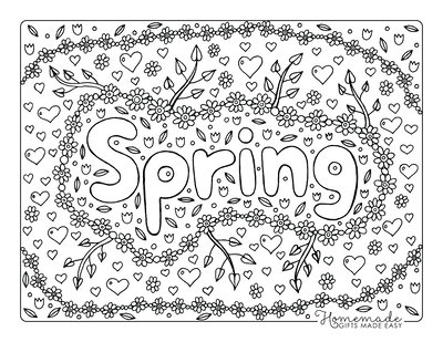 Spring coloring pages pdf