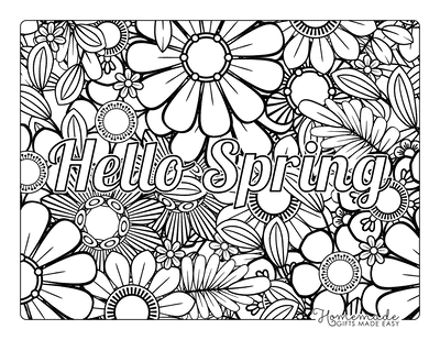 Spring Coloring Pages for Kids Ages 4-12 - Printable and High