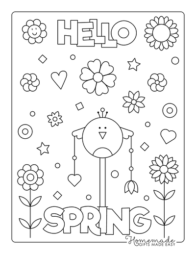 Free Printable Spring Coloring Pages for Kids & Adults