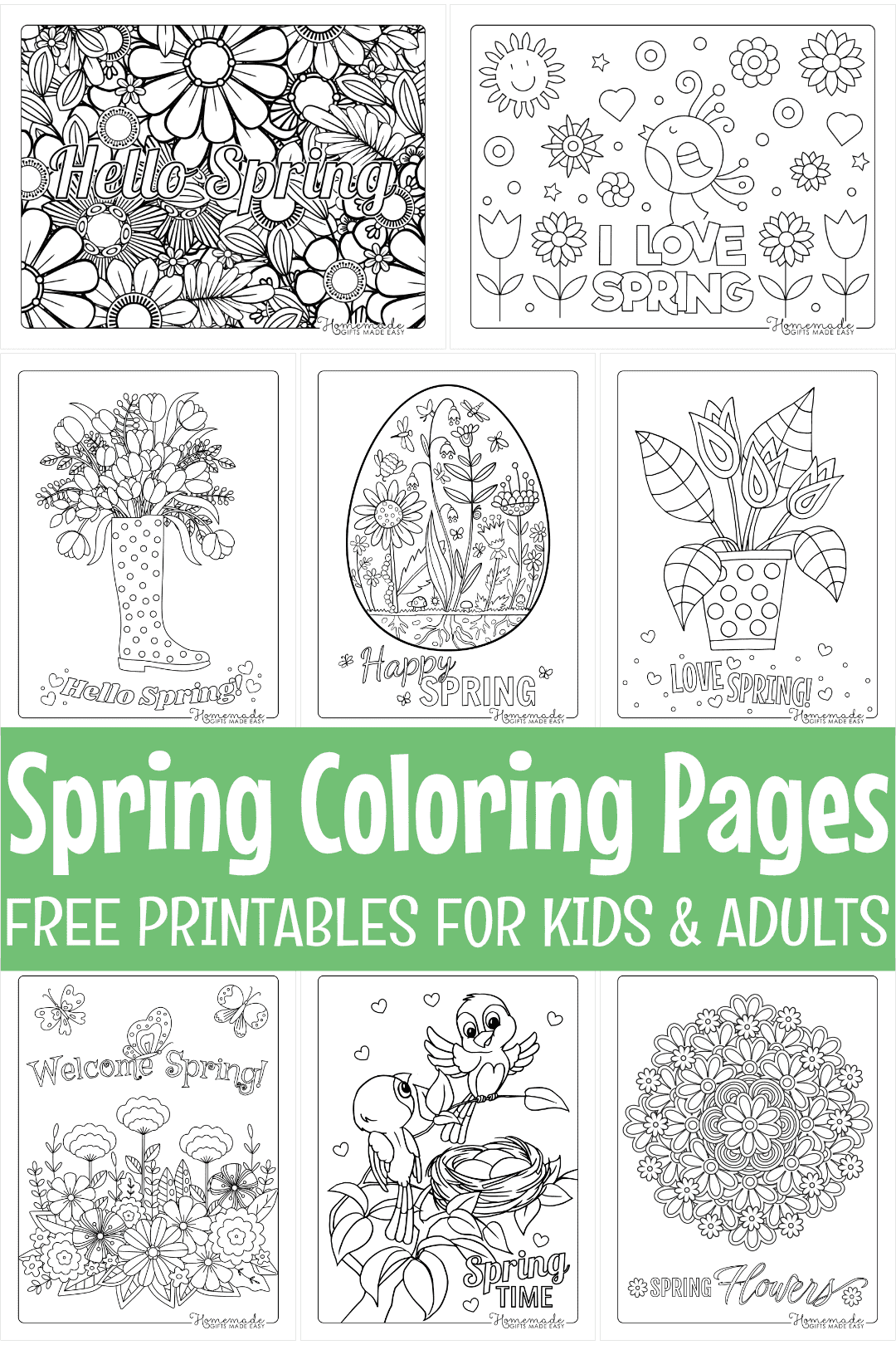 65 Spring Coloring Pages Free Printable PDFs