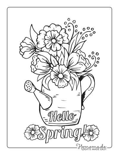 All Things Spring Coloring Page