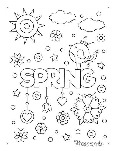 Free Printable Spring Coloring Pages for Kids & Adults