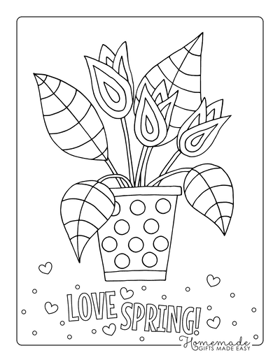 Happy spring coloring book for adults: spring flowers coloring