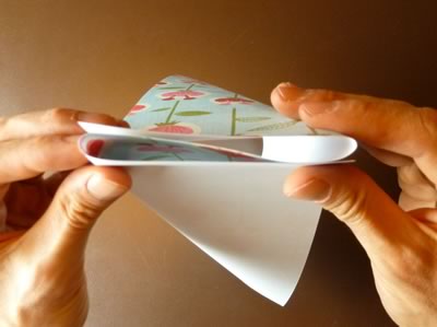origami envelope bend into z shape
