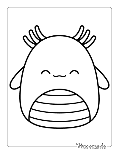 Squishmallow Coloring Pages Animal Squishmallows Axolotl Squishmallow