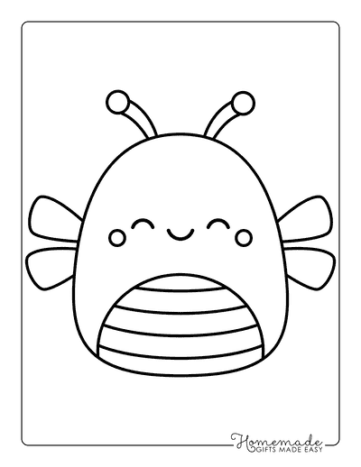 Squishmallow Coloring Pages Animal Squishmallows Bee Squishmallow