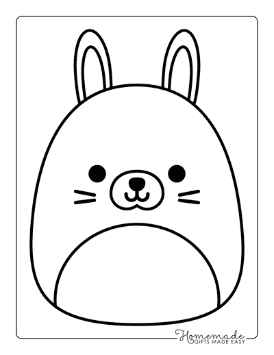 Squishmallow Coloring Pages Animal Squishmallows Bunny Squishmallow