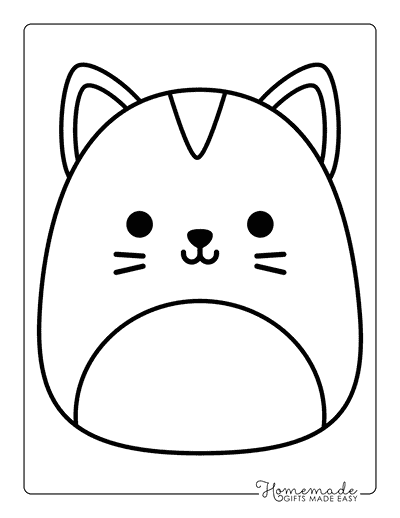Squishmallow Coloring Pages Animal Squishmallows Cat Squishmallow