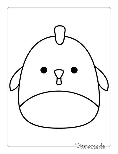 Squishmallow Coloring Pages Animal Squishmallows Chicken Squishmallow