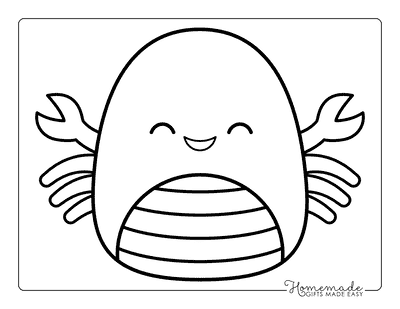 Squishmallow Coloring Pages Animal Squishmallows Crab Squishmallow