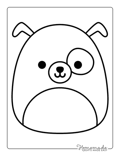 Squishmallow Coloring Pages Animal Squishmallows Dog Squishmallow