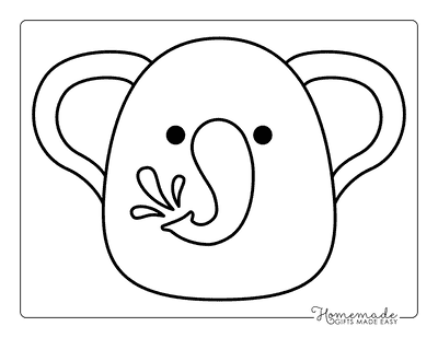 Squishmallow Coloring Pages Animal Squishmallows Elephant Squishmallow