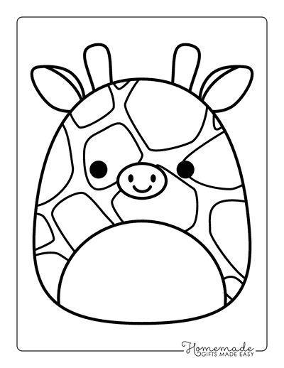 Squishmallow Coloring Pages Animal Squishmallows Giraffe Squishmallow