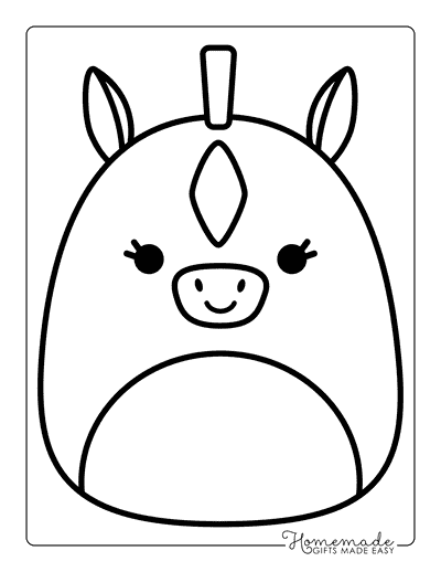 Squishmallow Coloring Pages Animal Squishmallows Horse Squishmallow