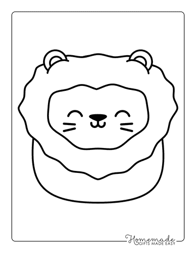 Squishmallow Coloring Pages Animal Squishmallows Lion Squishmallow