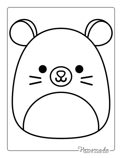 Squishmallow Coloring Pages Animal Squishmallows Mouse Squishmallow