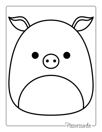 Squishmallow Coloring Pages Animal Squishmallows Pig Squishmallow
