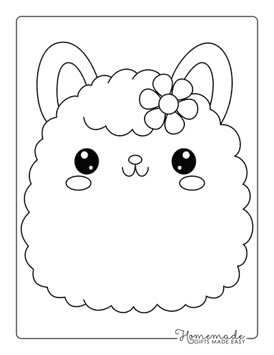 Squishmallow Coloring Pages Cute Llama Squishmallow