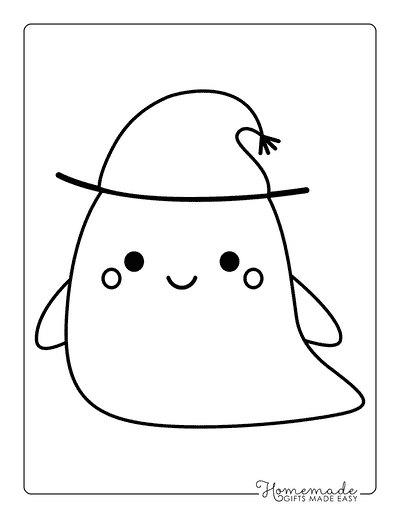 Squishmallow Coloring Pages Halloween Squishmallows Ghost Squishmallow