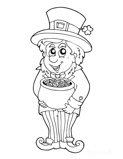 Leprechaun St. Patrick's Day Coloring Page